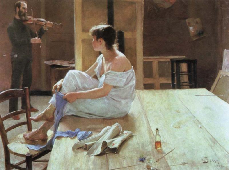 Richard Bergh after the pose oil painting image